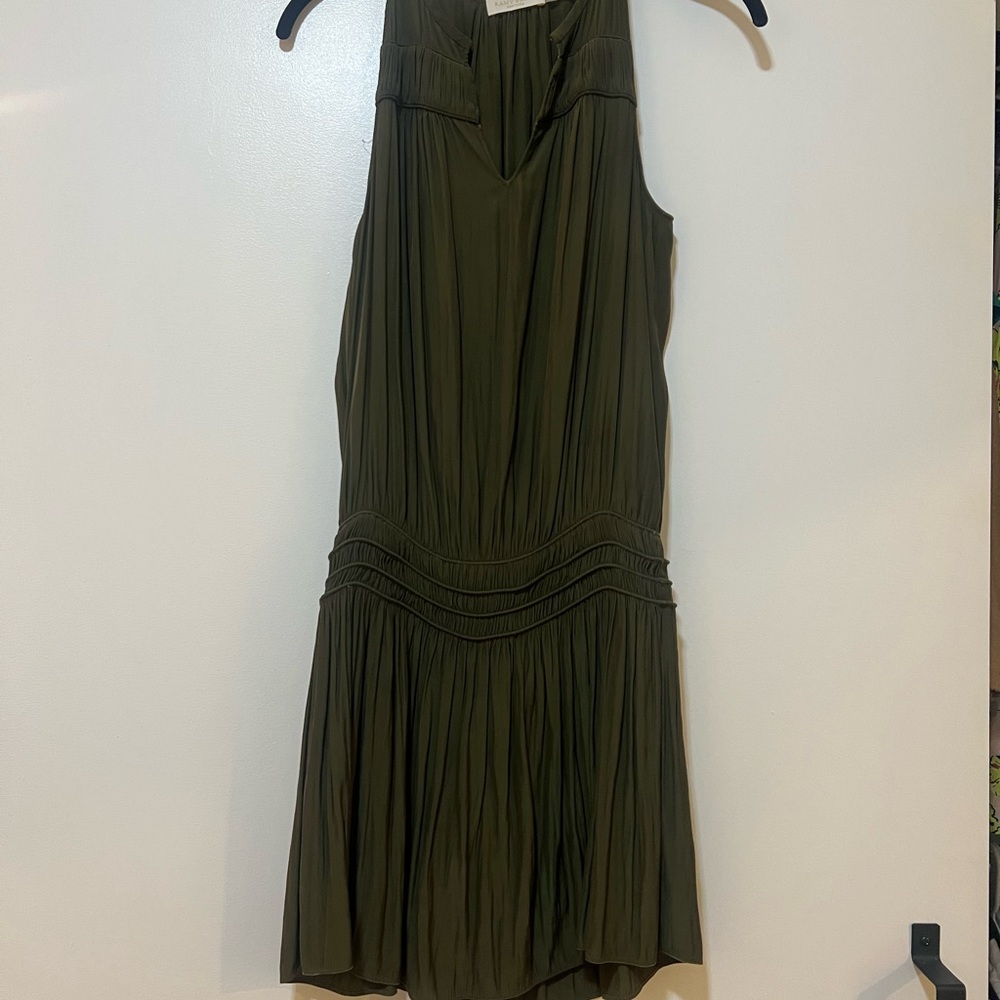 Ramy Brook Olive Green Mini Dress
